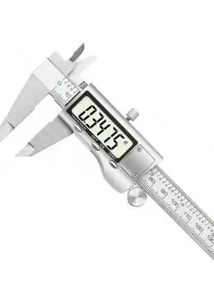 TLS Robotik Paslanmaz Çelik Dijital Göstergeli Kumpas 150mm Hassas ve Çok Yönlü Ölçüm Aracı