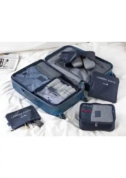 English Home Blare 6'lı Organizer Set Lacivert: Ev ve Seyahat İçin Pratik Düzenleme Çözümü