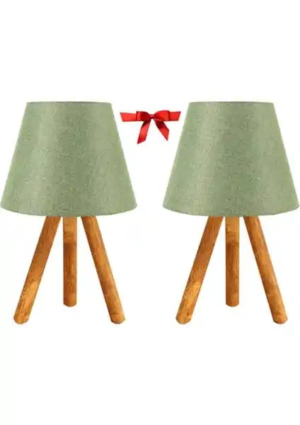 Evlight İkili Abajur Seti Modern Tasarımı ve Doğal Malzemeleriyle Şık Bir Dekoratif Aydınlatma Seçeneği