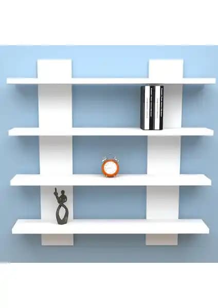 Mbes Mobilya Dekoratif H Model Raf Kitaplığı Modern ve Şık Tasarım İle Ev ve Ofis Dekorasyonuna Uygun